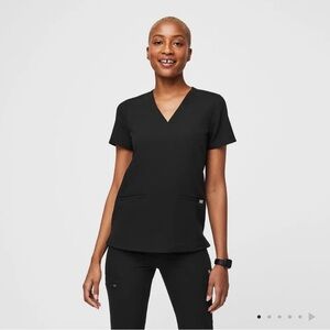 Women's Black V-Neck Top